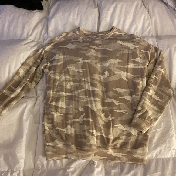 Athleta Camo Studio To Street Pullover Crewneck - Picture 2 of 5